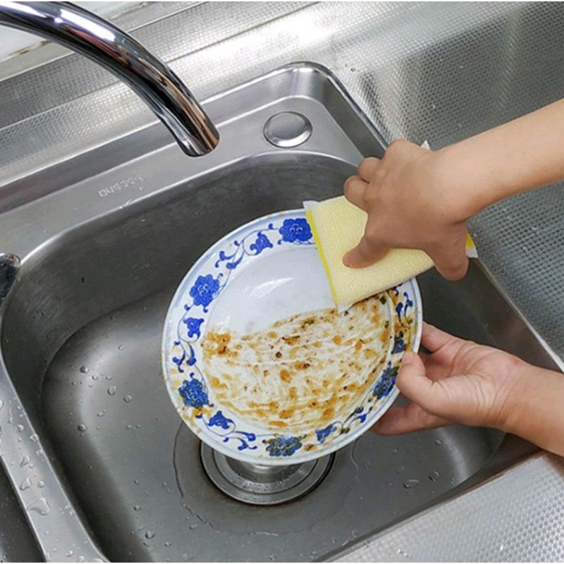 Spons Cuci Piring Warna Warni Spon Sponge Sabut Jaring Alat Dishwashing Dapur Masak Serba Guna