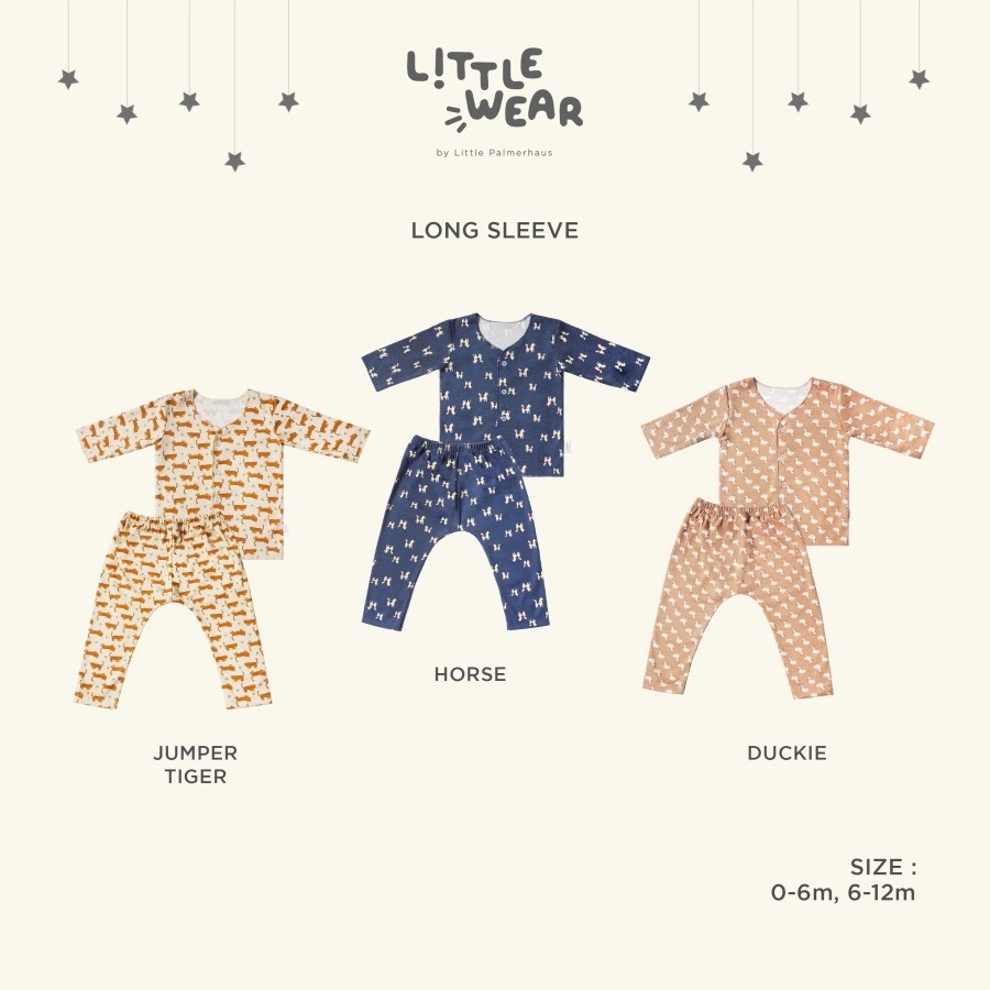 [TOMS] [0-6m, 6-12m] LITTLE PALMERHAUS (1stel) Little Wear LONG Sleeve (Stelan Baju Bayi PANJANG)