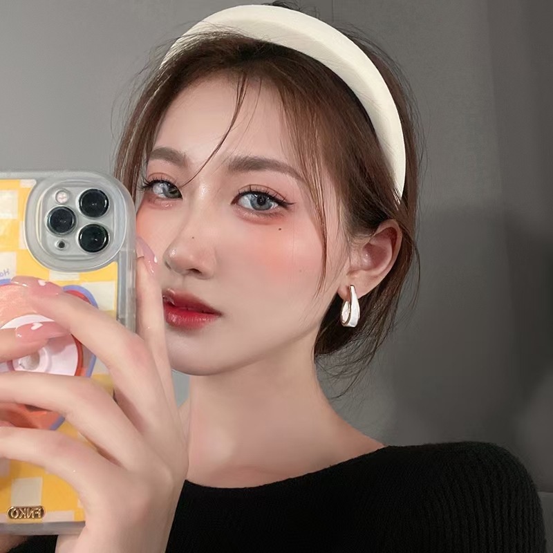 Baru U Bentuk Korea Fashion S925 Perak Disepuhc Korea Ear Studs Untuk Wanita Gadis Aksesori