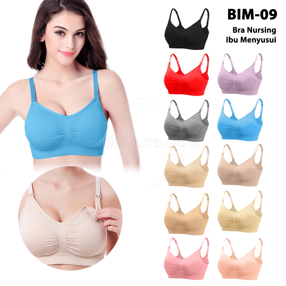 Bra Menyusui Model Sport Tanpa Kawat BIM-09 Pakaian Dalam Wanita Perempuan BH menyusui Renda