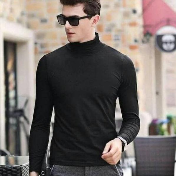 ⇂ Sweater TURTLENECK pria lengan panjang longsleeve distro korea ↻