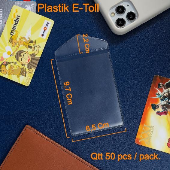 

Kantong Plastik E-Money/ E-Toll / Flazz / ID Card / Name Card / KTP.