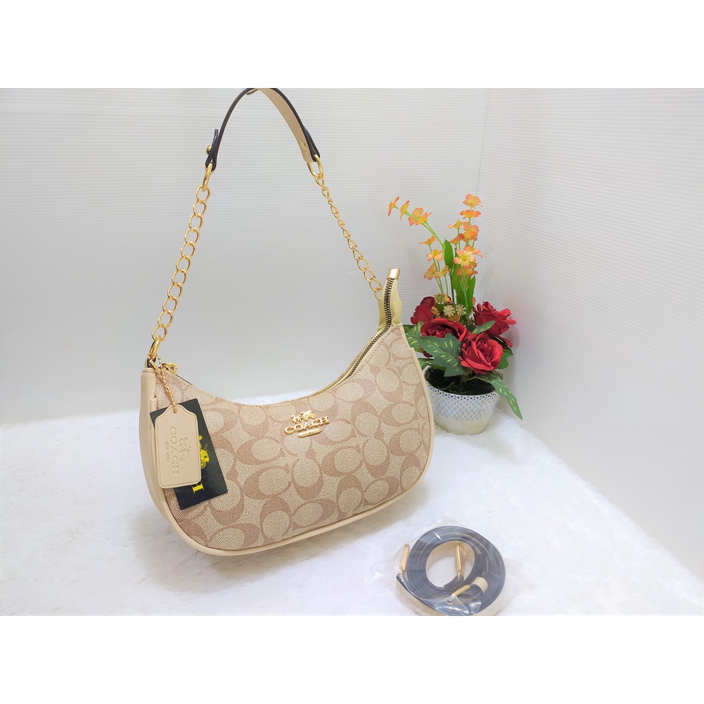 Shoulderbag wanita co*chh teri tas slempang wanita 2 tali bahan kanvas kualitas import