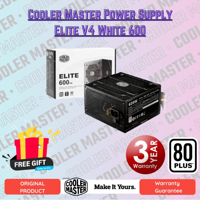 Cooler Master Power Supply Elite V4 White 600