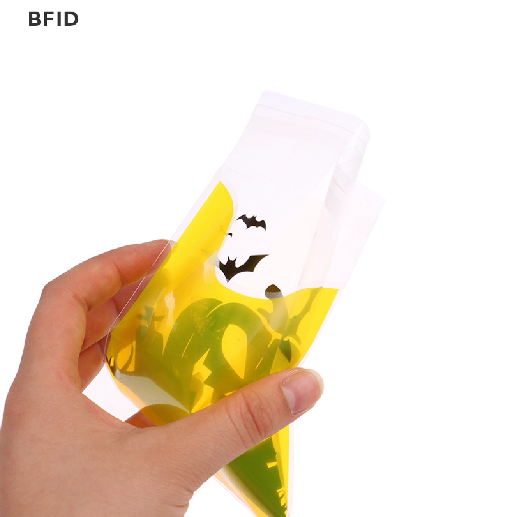 [BFID] 100pcs Halloween Candy Bag Gift Cookie Bags Biskuit Snack Kemasan Plastik [ID]