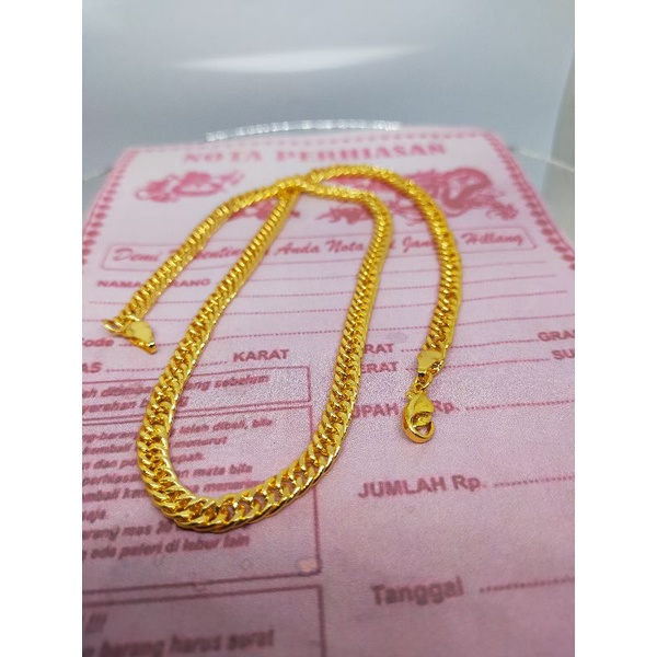 kalung rantai pria/wanita polos terbuat dari coin emas asli,,kalung pria dan wanita sepuhan emas asl