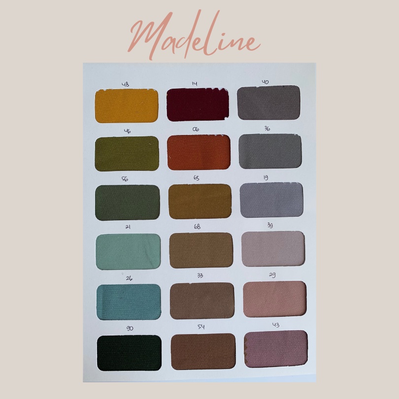 Katalog Warna kain Polyester Premium Madeline