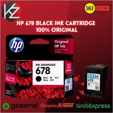 HP 678 BLACK INK CARTRIDGE - 100% ORIGINAL Belum Ada Penilaian