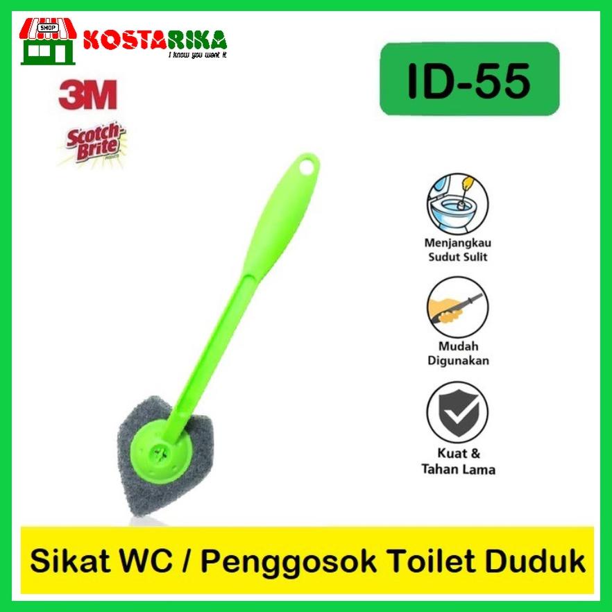 Promo Menjelang Natal [Free Gold] Scotch Brite 3M Penggosok Toilet Duduk ID 55 Sikat Sudut Kloset  S