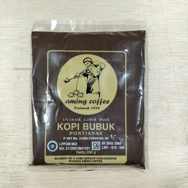 

Kopi Bubuk Aming 200gr Kopi Bubuk Robusta Pontianak