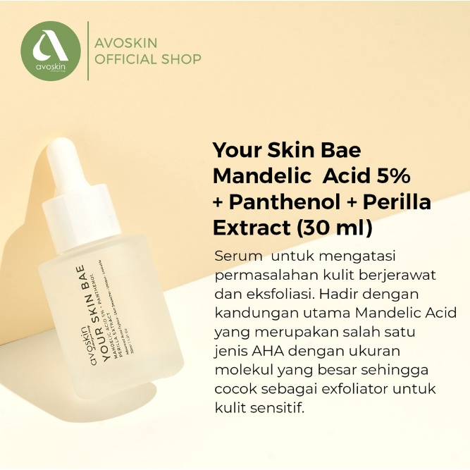 Avoskin Your Skin Bae Serum Mandelic Acid 5% + Panthenol + Perilla Extract (30ml)