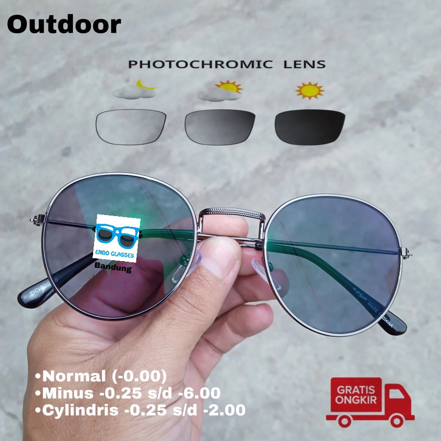 Kacamata Oval PHOTOCROMIC MINUS Stainless Anti Radiasi DO402