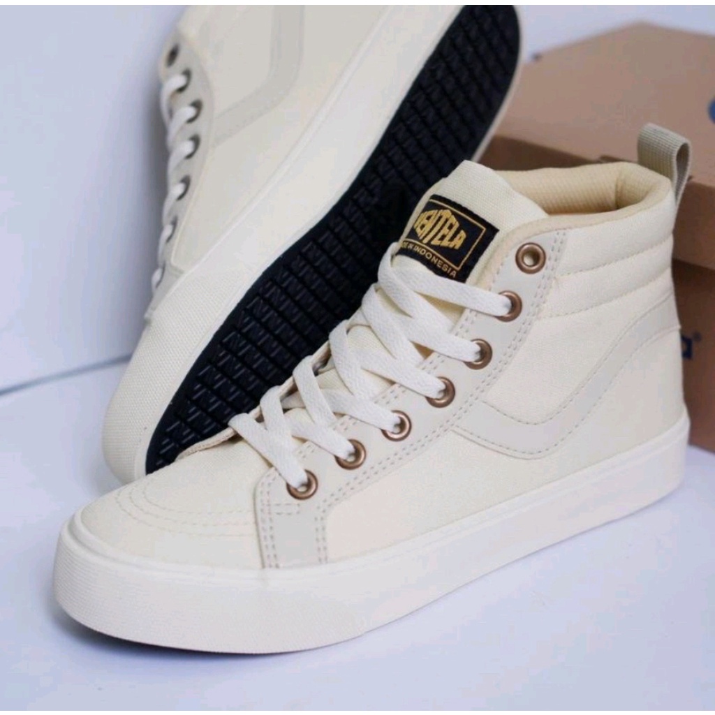 Ventela Republic High Cream - Sepatu Ventela Original 100% - Sepatu Pria dan Wanita