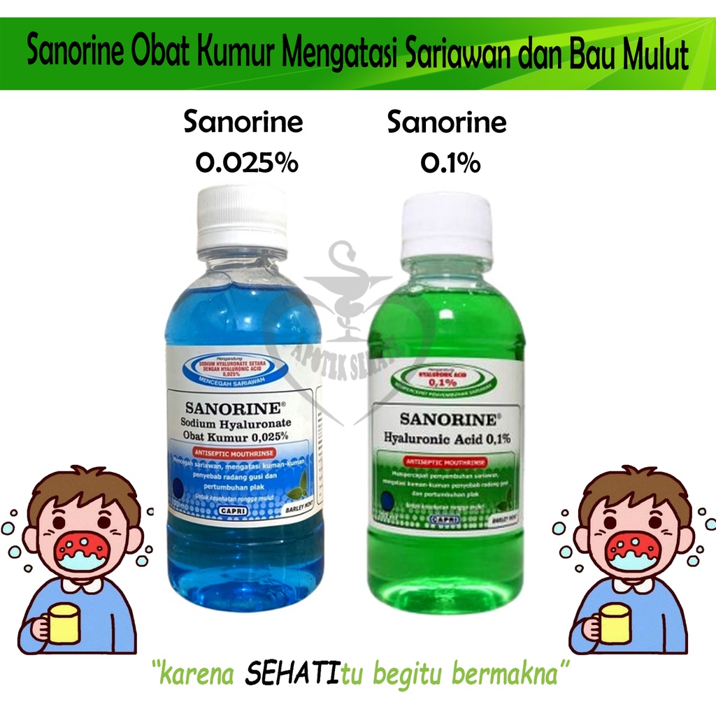 Sanorine Obat Kumur 0,1% Hijau 200ML