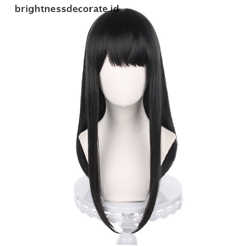 [Birth] Anime Chain Man Mitaka Asa Cosplay Wig Asa Mitaka Panjang 65cm Hitam Tahan Panas Rambut Sintetis Wig Pesta [ID]