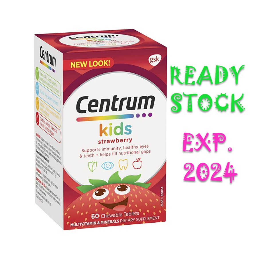 Centrum Kids Multi Vitamin 60 Strawberry Kapsul