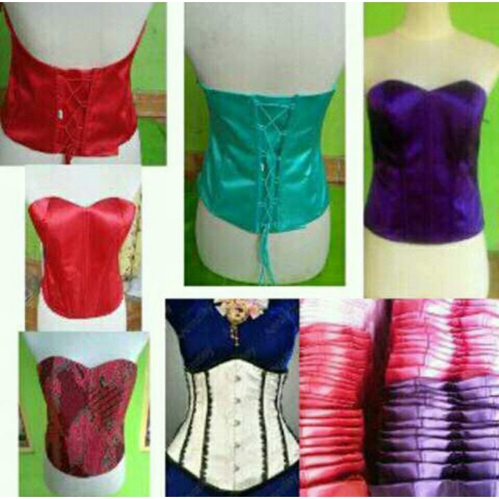 BUSTIER KAMISOL BROKAT SATIN LONGTOSO KEMBEN /KORSET/DALEMAN KEBAYA TULANG 8