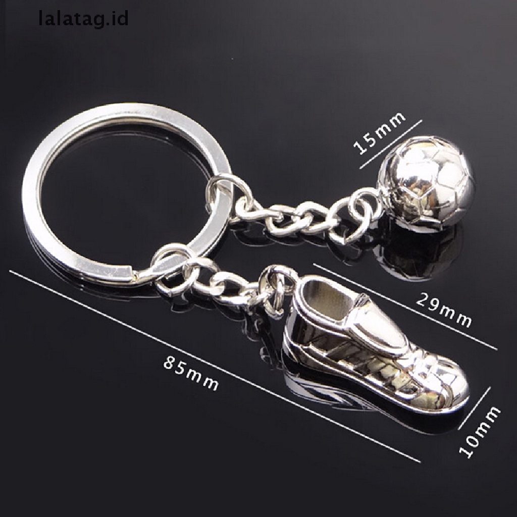 [lalatag] Gantungan Kunci Ring Logam Lucu 3D Baru Keyfob Keren Sepatu Bola Indah Keyrings [ID]