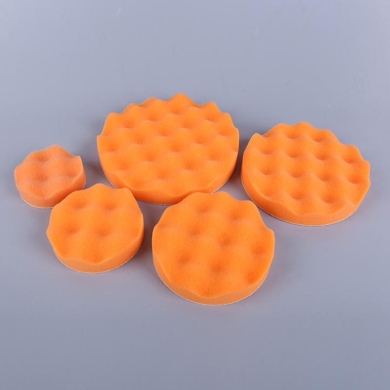 Sun 6Pcs Spon Busa Mobil Aplikator Lilin Bulat Detailing Mobil Poles Waxing Sponge