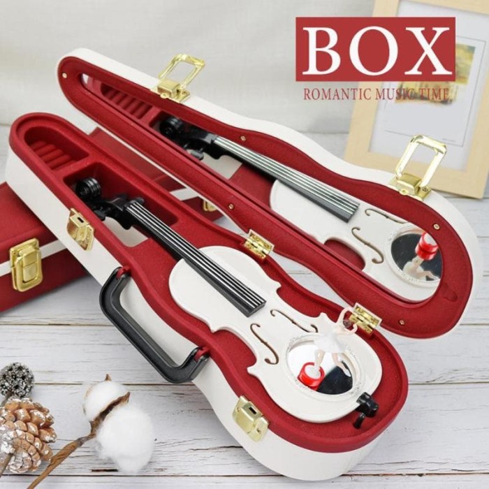 Kotak Musik Kotak Musik Music Box Violin Biola Balerina Romantis Kado Hadiah