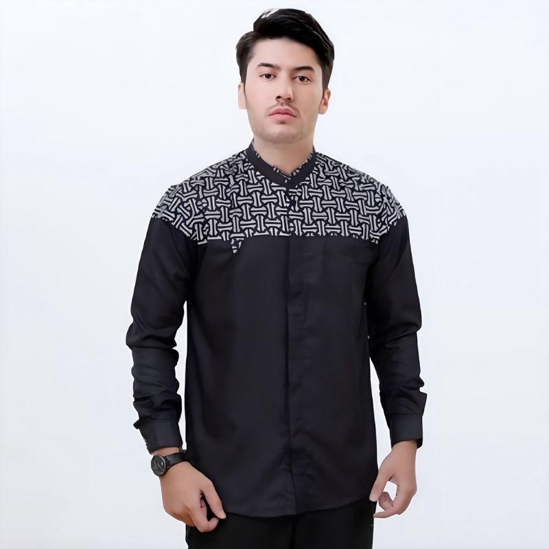 Koko Falcon Baju Koko Dewasa Lengan Panjang Koko Motif Terbaru Lebaran 2023