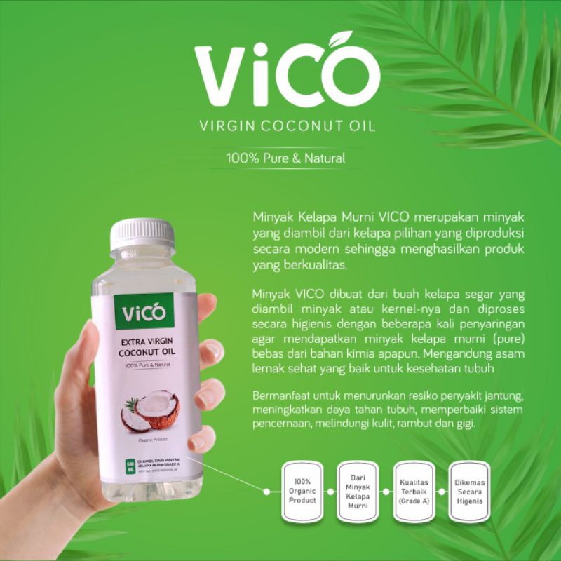 Minyak Kelapa Murni VICO 250 ml - VCO Virgin Coconut Oil