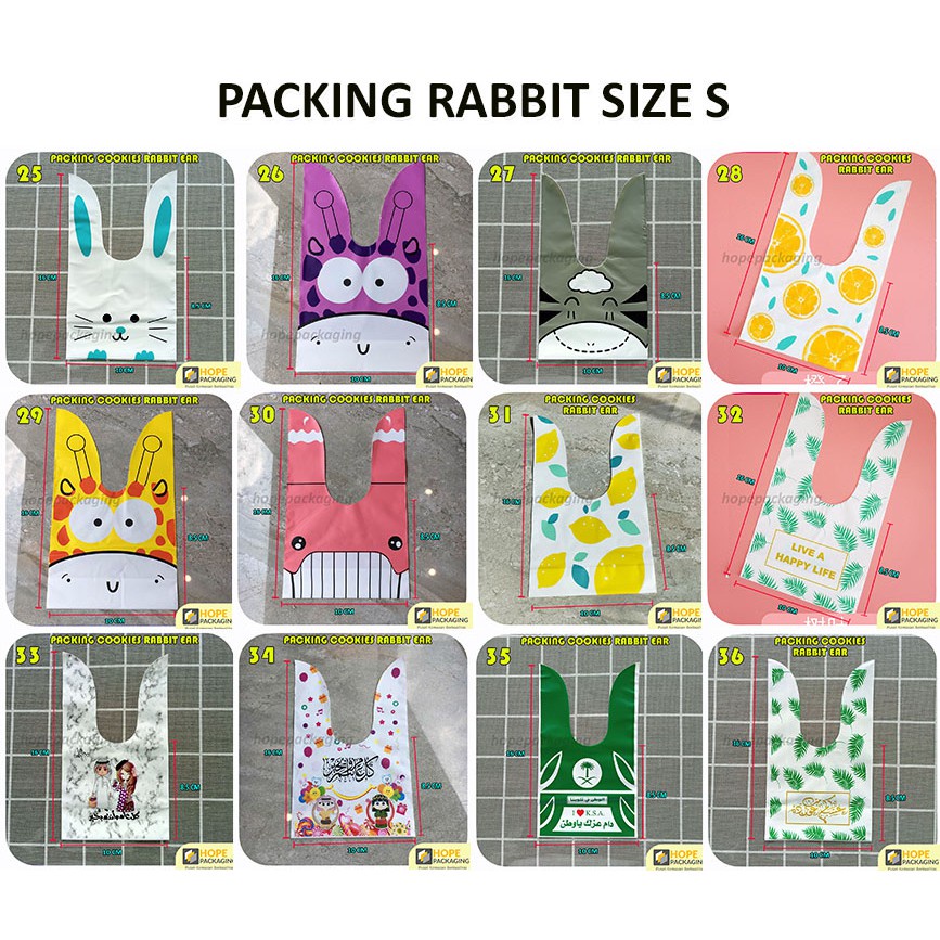 

[5 pcs] Packing Cookies Rabbit S/ Kemasan Kue Lucu/ Unik Packaging Cookies/Plastik Motif Lucu/ Packing Motif Animal/ Packing ultah