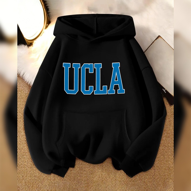 Parisdivarious Sweater Hoodie Jemper Ucla Bahan Fleece Size S - XXL (Pria &amp; Wanita)