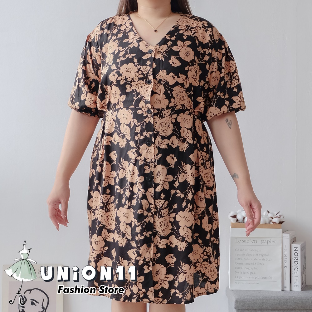 UNION11 - DRESS WANITA JUMBO XXXL / DRESS JUMBO WANITA LD 120 / BAJU JUMBO WANITA / DRESS BIG SIZE WANITA JULIET