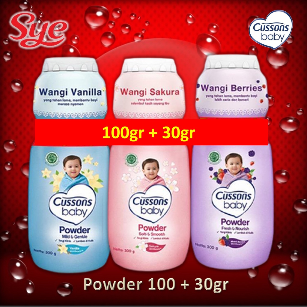 BPOM CUSSONS BABY POWDER 75+25GR / 100GR + 30GR / BEDAK BAYI CUSSON / SYE