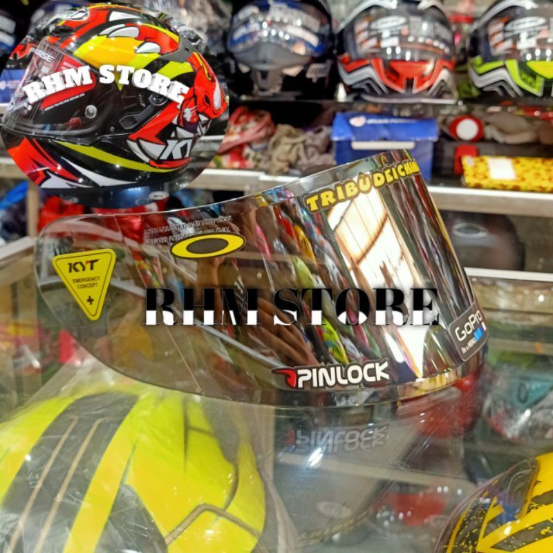 KACA HELM FLAT Visor Ini Cocok Untuk Helm KYT R10/KYT RC SEVEN/KYT K2 RIDER/ KYT V2R/ KYT VERON/MDS VIKTORY.