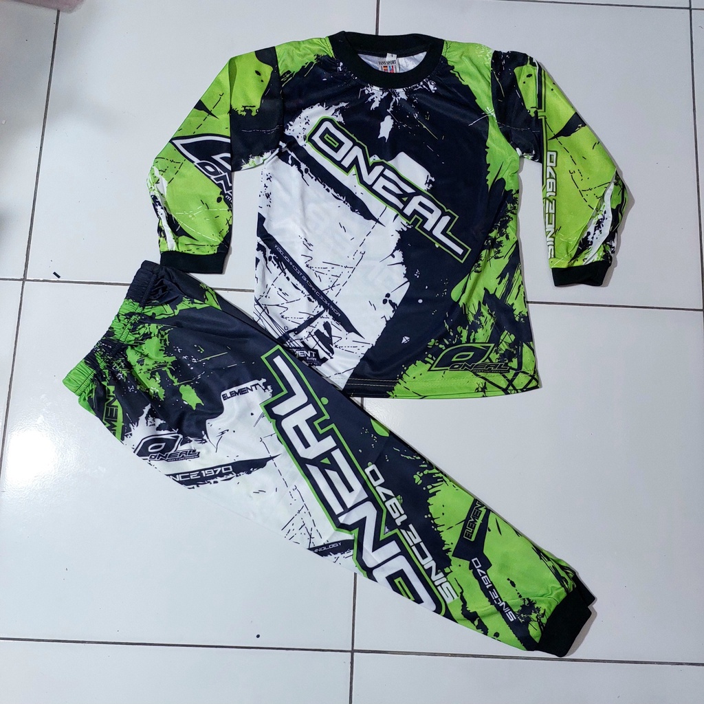 Jersey balap setelan baju motor cross baju balap sepeda motor anak