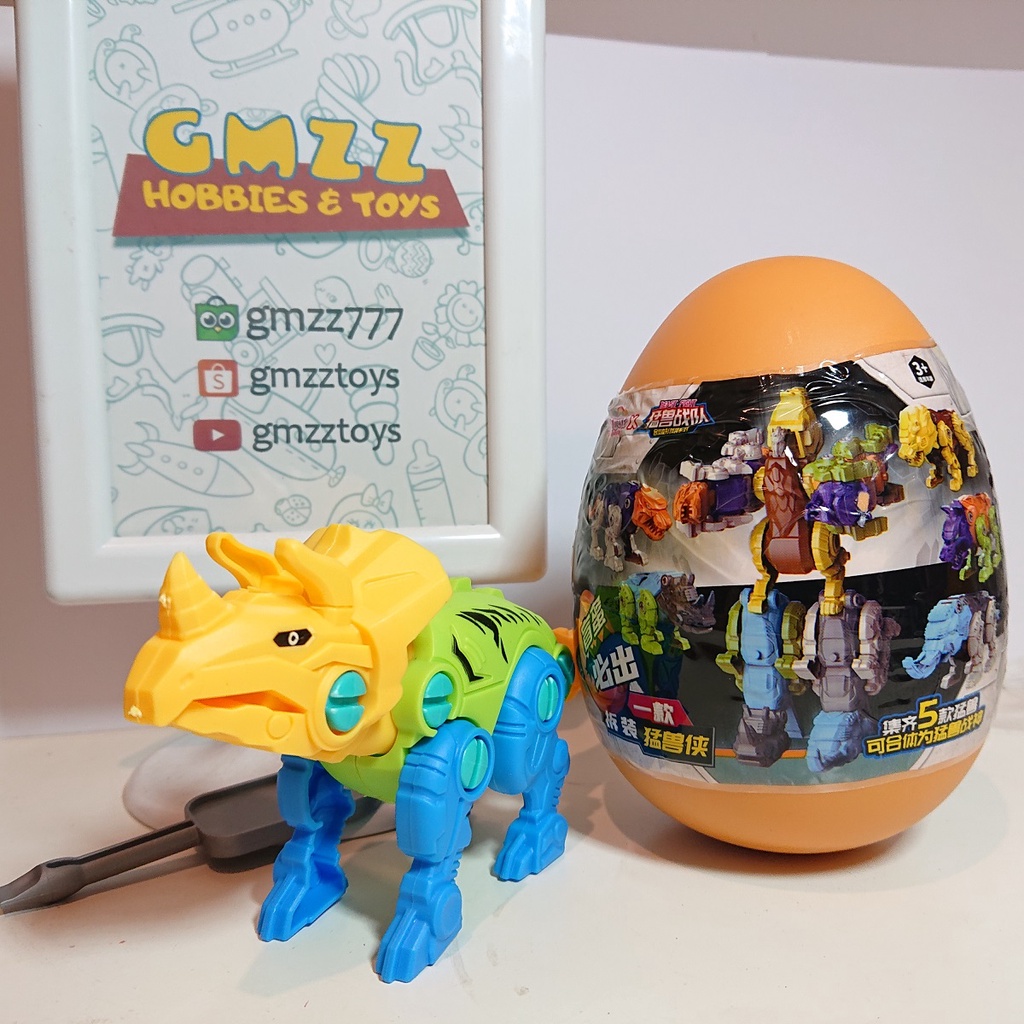 MAINAN DIY TELUR DINOSAURUS ROBOT MAINAN EDUKASI DINO ROBOT
