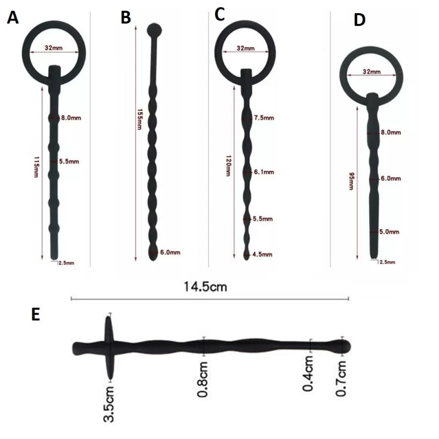 Jual Flexible Sounding Rod Alat Sonde Urethra Silicone Urethral Plug