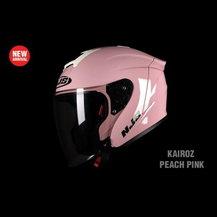 Njs Kairoz Peach Pink Solid | Helm Half Face Original