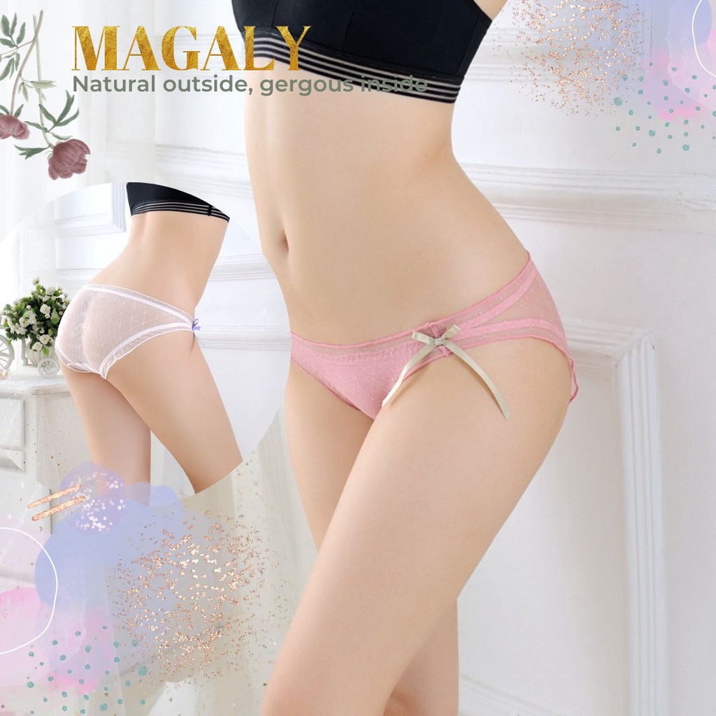 Celana Dalam Wanita Gstring Transparan Brief Model Renda Anime Jepang