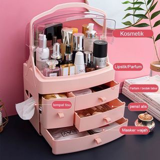 Rak Kosmetik Rak Make Up Box Storage Make Up Cosmetic Plastik Premium High Quality