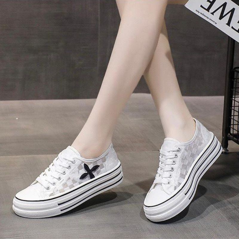 2111 Sepatu Wanita Import Sneakers Kanvas Kekinian