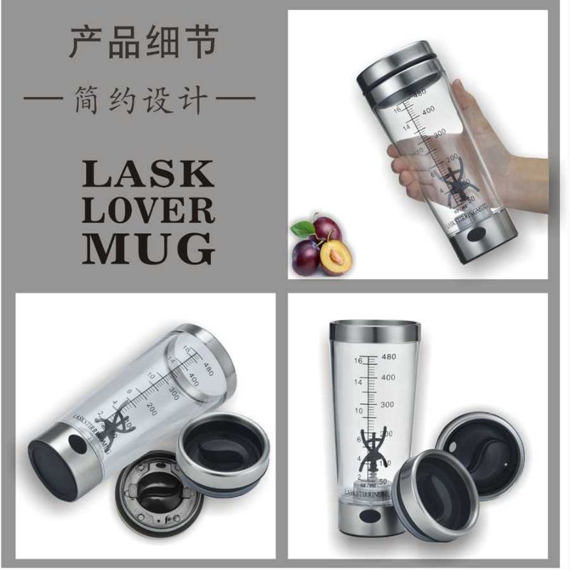 LASKSTIRMUG Botol Minum Protein Electric Shaker Portable 480 ml - 1505