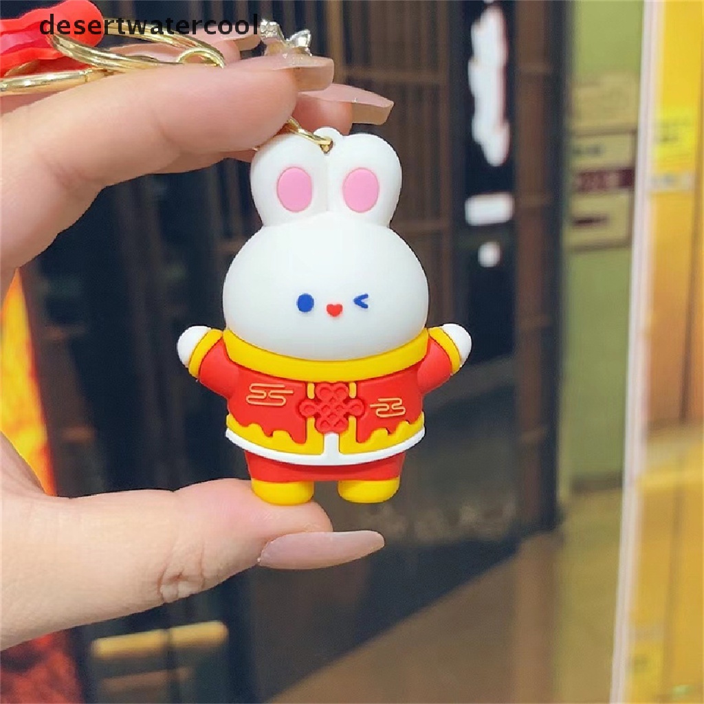 Deid Tahun Baru Kartun Kelinci Gantungan Kunci Fashion Tas Liontin Lucu Gantungan Kunci Mobil Pasangan Hadiah Martijn