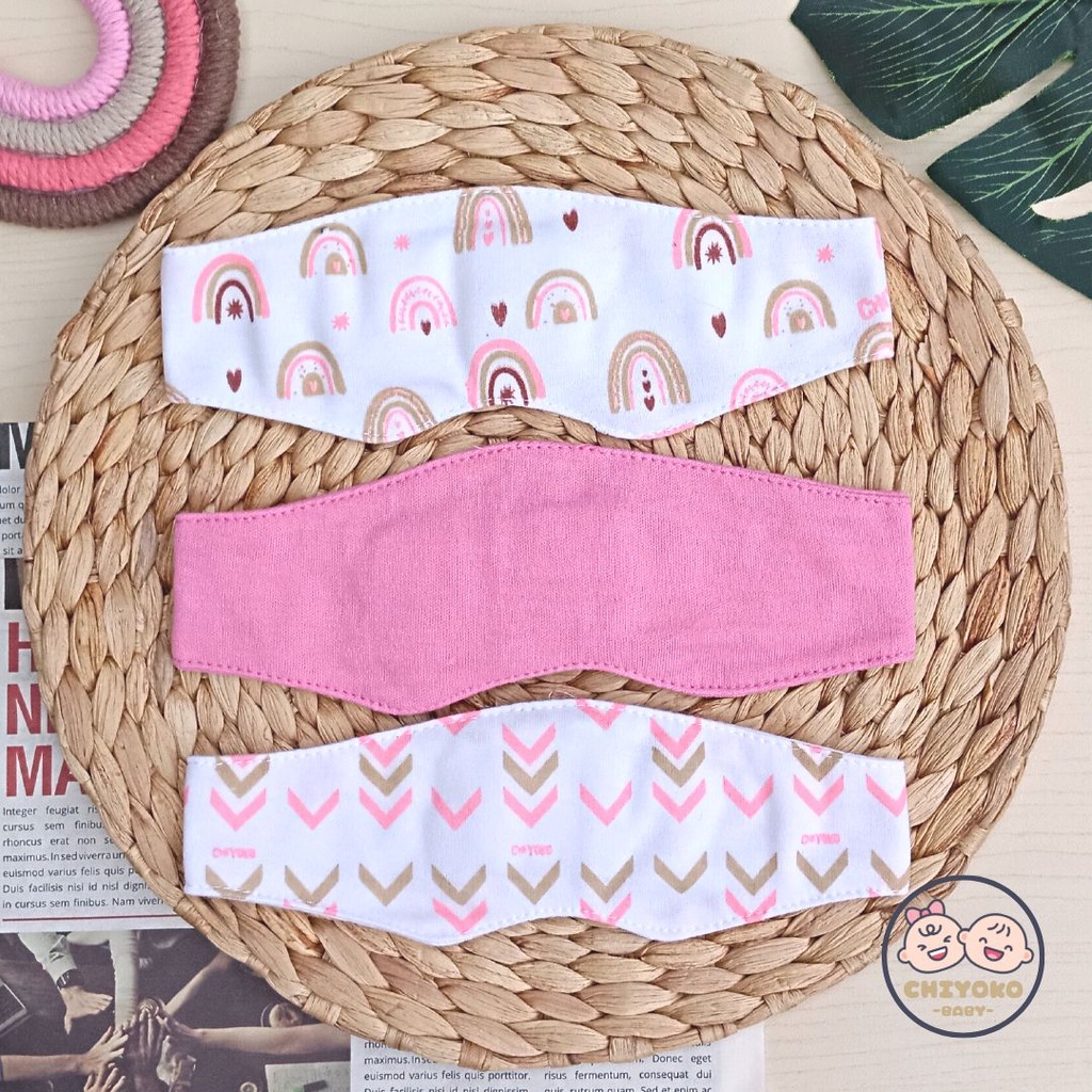 3 Pcs Kacamata Jemur Bayi Penutup dan Pelindung Mata Bayi SERIAN PINK Chiyoko Baby