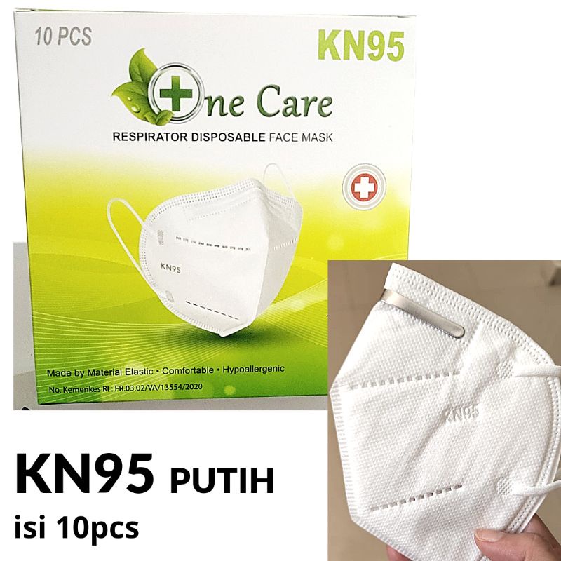 MASKER KN95 ONE CARE 5PLY PASTI ORIGINAL KEMENKES HARGA 1BOX isi 10pcs