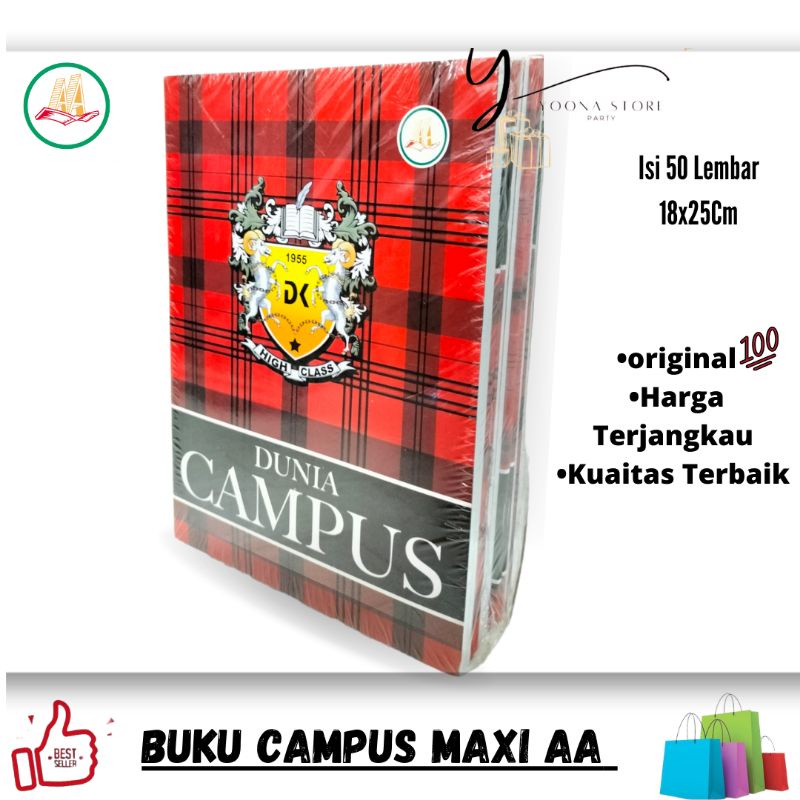 Jual Buku Tulis Campus MAXI AA 50 Lembar( BESAR)-Pcs | Shopee Indonesia