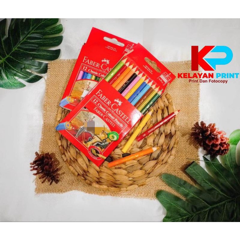 

PENSIL WARNA FABER CASTELL CLASSIC PENDEK 12WARNA