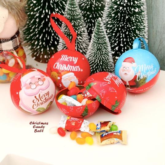 

Laris ・ Christmas CANDY BALL Permen Rasa Buah Kemasan Bentuk Bola Hadiah Natal Kado Natal Anak anak ☏