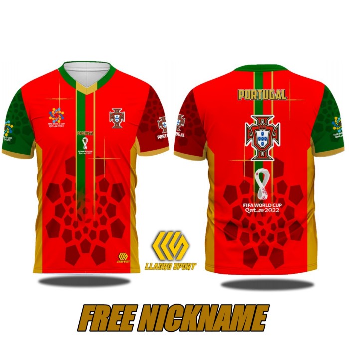 ⭐BISA COD⭐ kaos jersey piala dunia qatar klub Portugal viva world cup 2022 - xs kids 3-4th