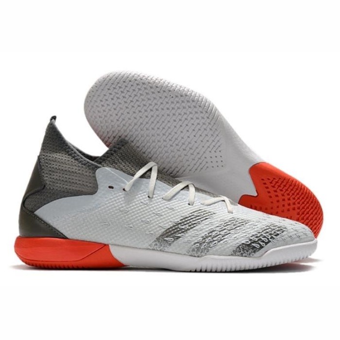 SEPATU FUTSAL ADIDAS PREDATOR 20.3 FREAK WHITE GREY RED 100% ORI