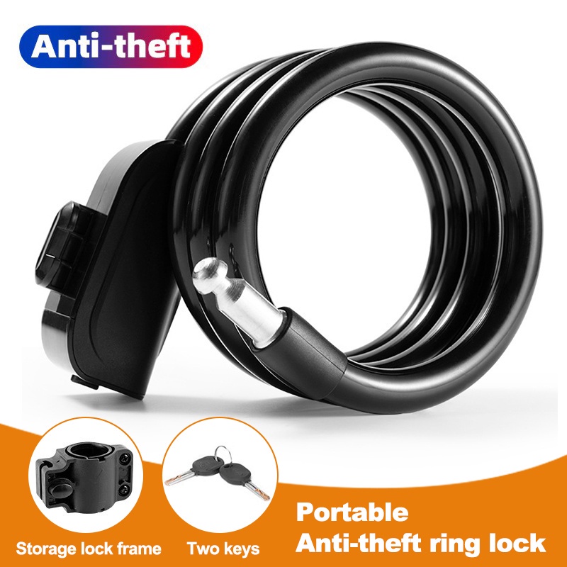 ROCKBROS Steel Cable Bike Lock RKS515 Portable Cable Lock Road Cycling Cable Lock