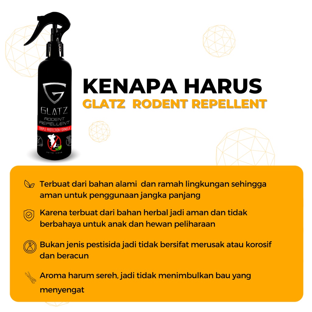 Pengusir Tikus Mobil Ampuh Spray Tuntas GLATZ Rodent Repellent Botol Cair Semprot Aroma Sereh