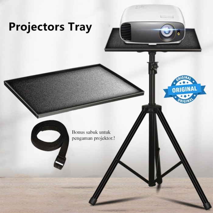 Layar Standing Tripod Projector Meja Proyektor, Stand Tripod Adjustable Tray